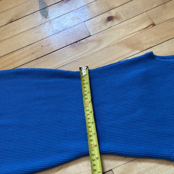 Aritzia Babaton Compose blue ribbed stretchy open back bodycon midi dress - Picture 11 of 11